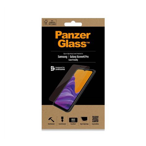 PanzerGlass | Screen protector - film | Samsung Galaxy Xcover 6 Pro | Polyethylene terephthalate (PET) | Transparent